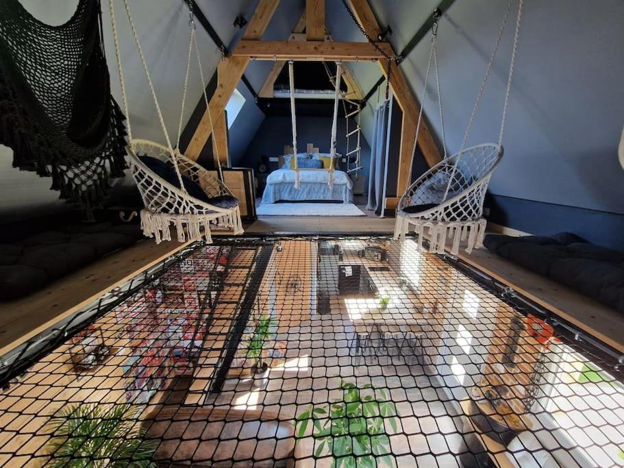Chalet Industriel Avec Filet Et Spa 索里尼 外观 照片