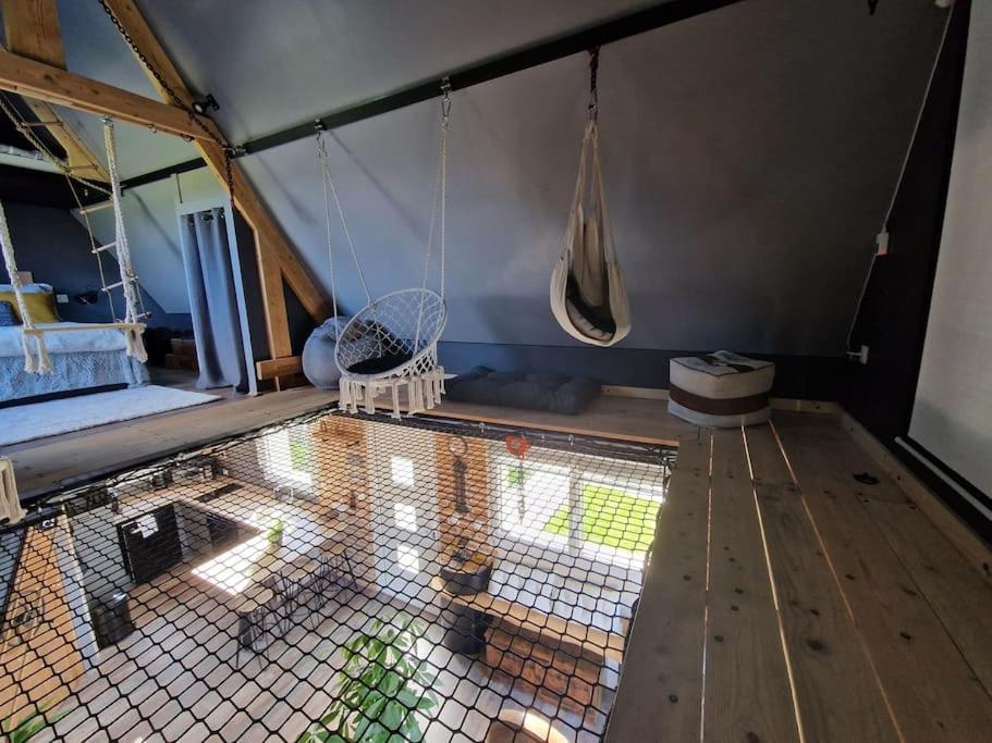 Chalet Industriel Avec Filet Et Spa 索里尼 外观 照片